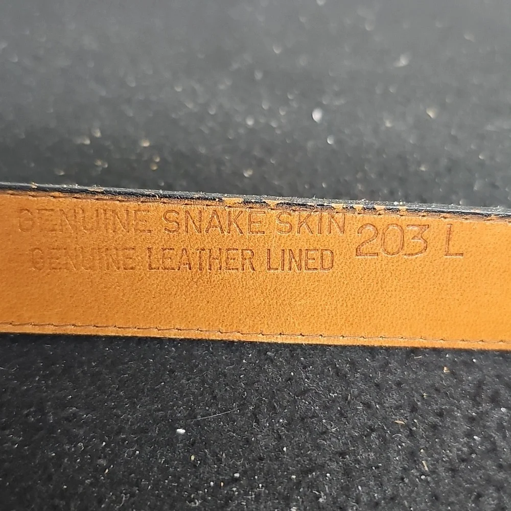 MY NEW YORK VINTAGE TEAL SNAKESKIN BELT BFPM-01-111